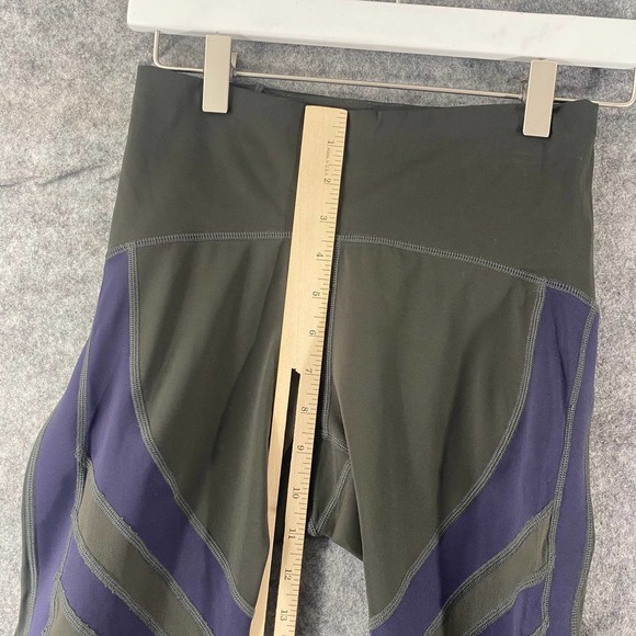 ZYIA Active Leggings 4 Dark Green Navy High Rise Mesh Athletic - Picture 9 of 13